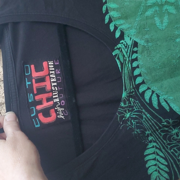 Custo Barcelona Chic High Illustration Couture Printed Designer Dress. - Picture 4 of 10